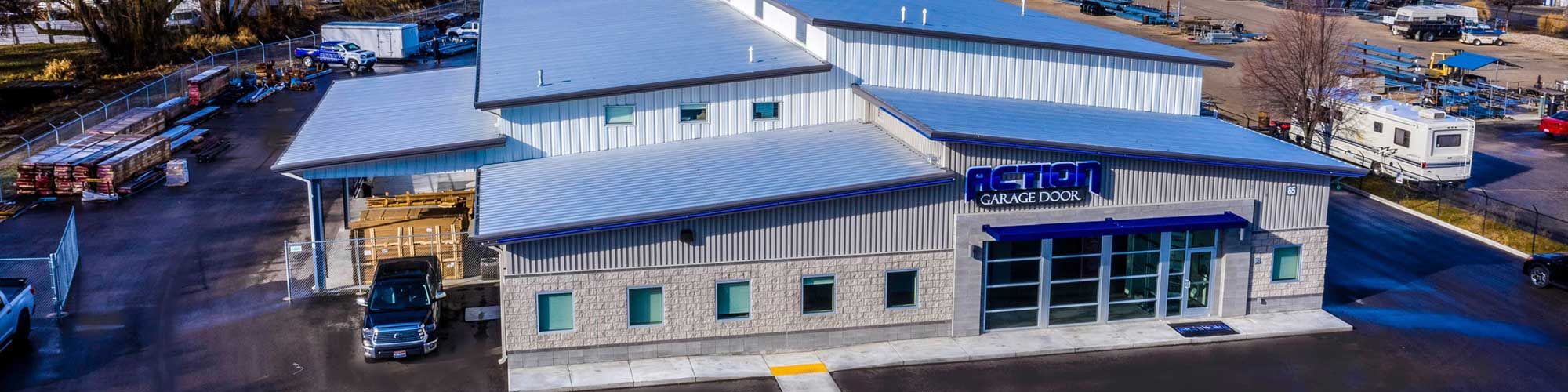 aerial photo of the action garage door main office